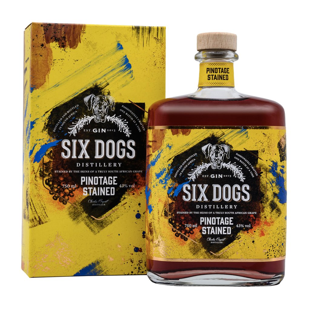 SIX DOGS Pinotage Stained Gin 750ml - Together Store South Africa