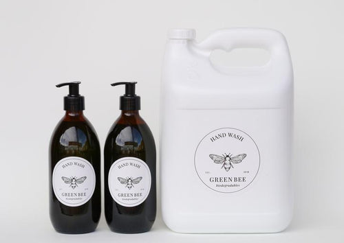 PROBIOTIC HAND & BODY WASH - 5 litres PLUS 2 x 500ml glass countertop bottles with black pump dispensers - Together Store South Africa