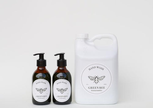 PROBIOTIC HAND & BODY WASH - 2 litres PLUS 2 x 200ml glass countertop bottles with black pump dispensers - Together Store South Africa
