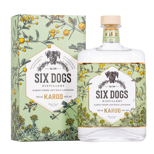 SIX DOGS Karoo Gin 750ml - Together Store South Africa